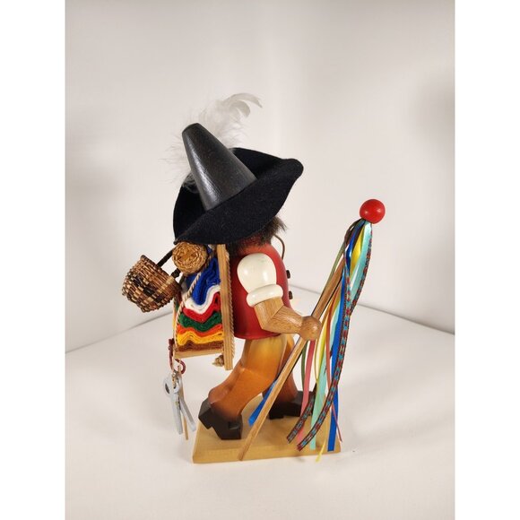 HOLZKUNST CHRISTIAN ULBRICHT NUTCRACKER CLOTH PEDDLER WOODER SMOKER W. GERMANY - Picture 9 of 11